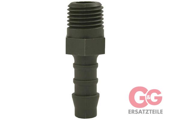 HOSE BARB, PLASTIC 1/2"M-13MM