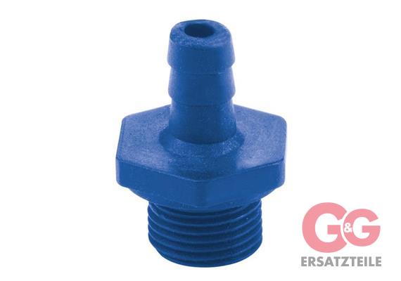HOSE BARB, PLASTIC ST-73 BLUE