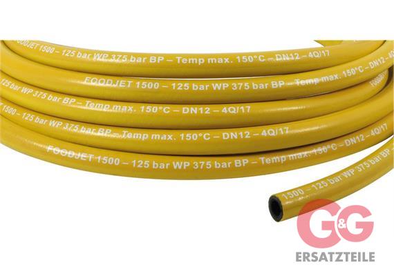 HOSE FOODJET 1500 DN12 YELLOW 125 BAR 150°C