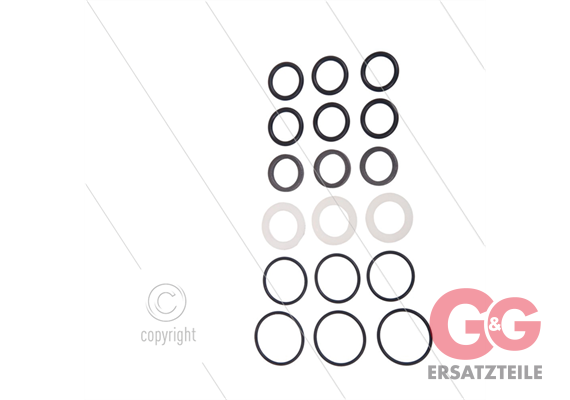 Kit 118 - Manschettensatz Ø15mm für 3 Plunger