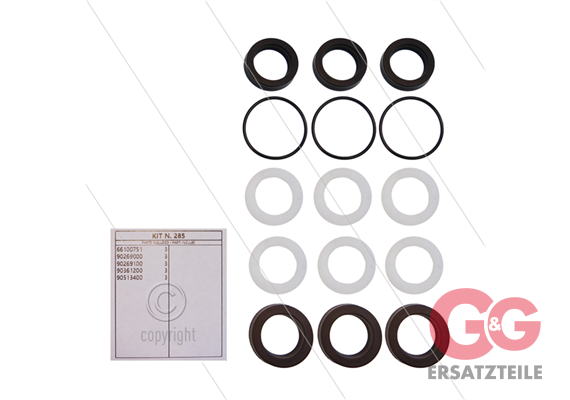 Kit 285 - Manschettensatz Ø20mm für 3 Plunger - Serie 59