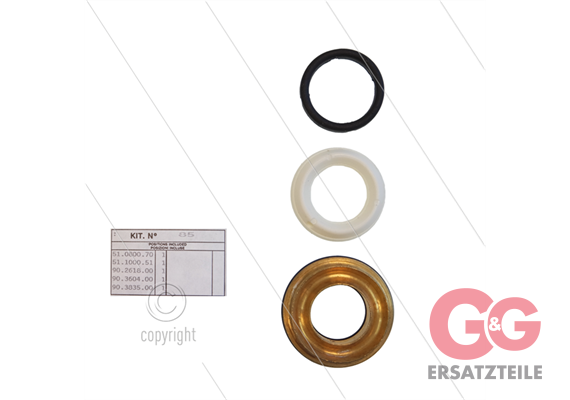 Kit 85 - kompletter Dichtsatz Ø15mm für 1 Plunger