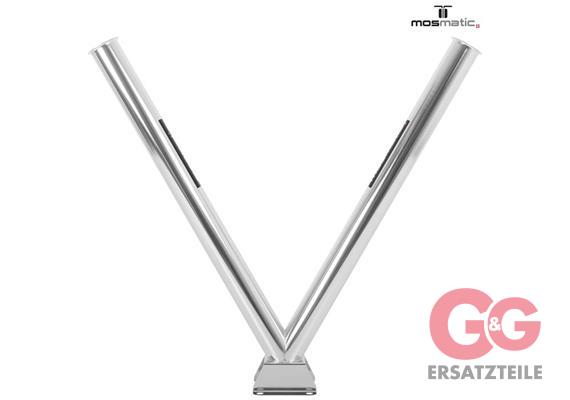 Lance holder dual, floor mounted LAZ 2xø60x740 4xø11 INOX