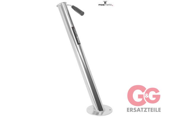 Lance holder with stop feature, floor mounted LAZ ø60x750 4xø11 INOX