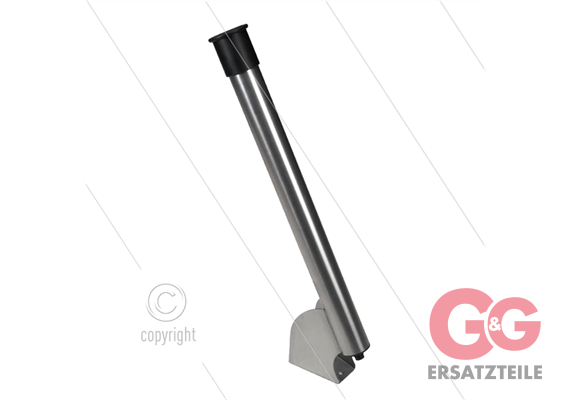 Lanzenhalter Edelstahl - Bodenmontage - L=700mm