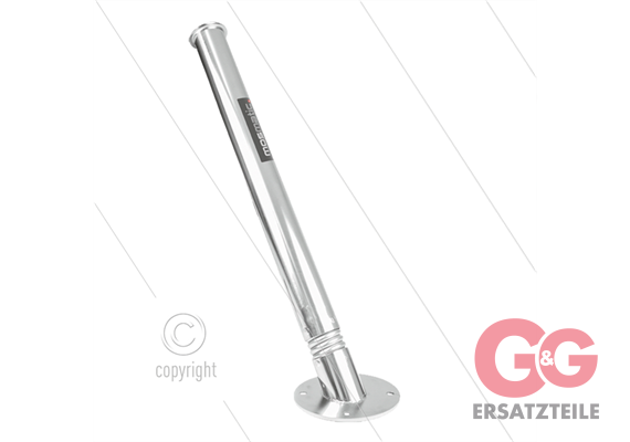 Lanzenhalter - VA - für Bodenmontage - mit Federung und Leck