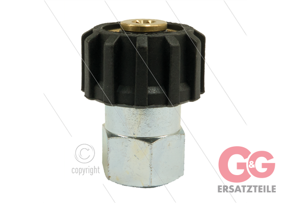 M22x1,5 - Handverschraubung - Messing - 250 Bar - 1/2" IG