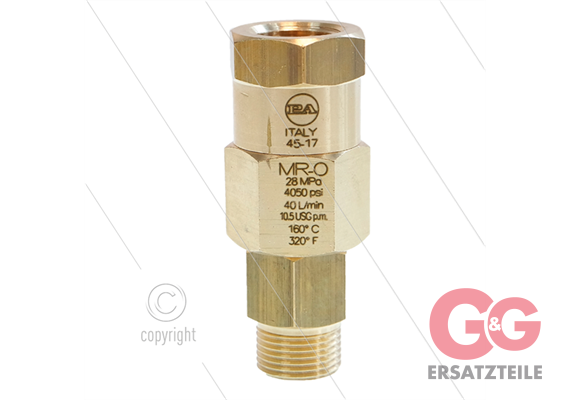 MR-O - Drehgelenk - Messing - 250 Bar - 40 l/min - 3/8" IG x
