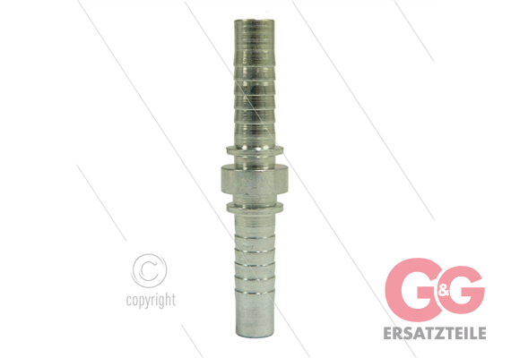 Pressnippel - Stahl - DN08 (5/16") - Schlauchverbinder - 2 x