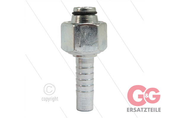 Pressnippel - Stahl - DN10 (3/8") - M18x1,5 (12L) DKOL - mit O-Ring - SW22