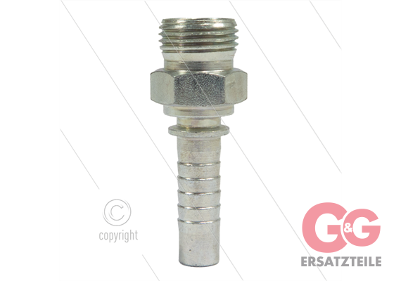 Pressnippel - Stahl - DN10 (3/8") - M18x1,5 AGR - SW19