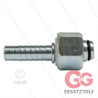 Pressnippel - Stahl - DN12 (1/2") - M22x1,5 (12L) DKOL - mit O-Ring - SW27 | Bild 2