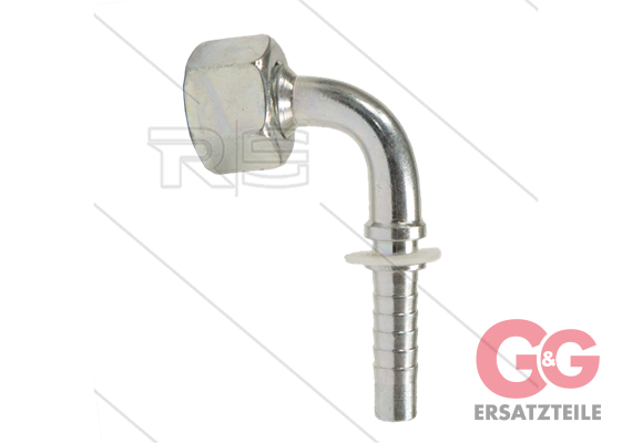 Pressnippel - Stahl - DN12 (1/2") - M22x1,5 (15L) DKOL - 90°