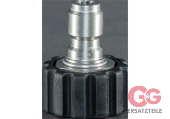 Quick Disconnect, black, INOX QVS-07 500bar  QVS-07 500bar M22x1,5-F stud pin ø15