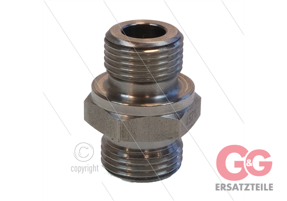 Reduziernippel - Edelstahl - 3/8" AG x M18x1,5 AG (12L)