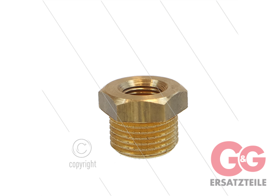 Reduziernippel - Messing - 3/8" AG x 1/8" IG