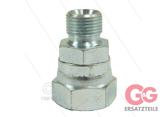 Reduziernippel - Stahl - 1/4" AG x 3/8" Überwurfmutter - BSP