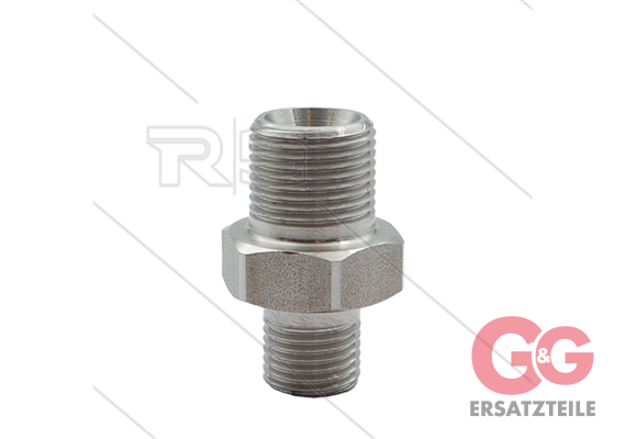 Reduziernippel - VA 303 - 3/8" AG x 1/4" AG Bsp - 600 Bar