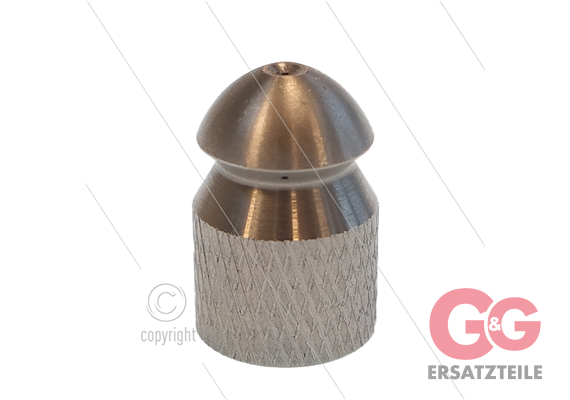 Rohrreinigungsdüse - 0.040 - 3 x 0.60 + 1 x 0.60 - Edelstahl