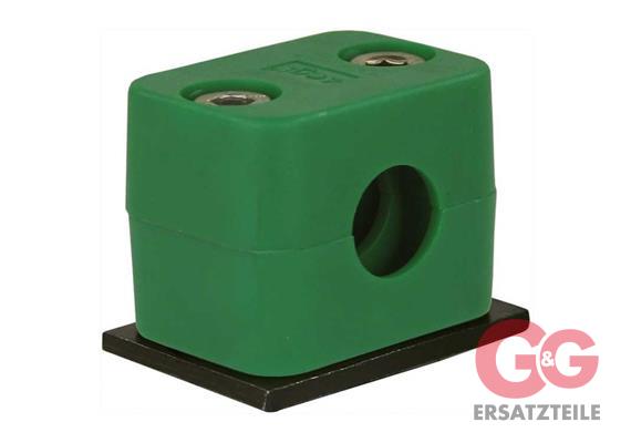 Rohrschelle 22 mm, Anschweißplatte Stahl verzinkt