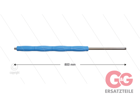 RP10 Lanze - L=800mm - gerade - Edelstahl - blau - Isolierun