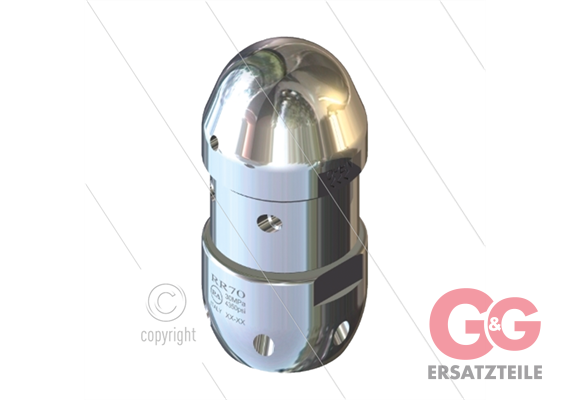 RR-TS70 - rotierende Kanalreinigungsdüse - 0.700 - 6 x 1,80m