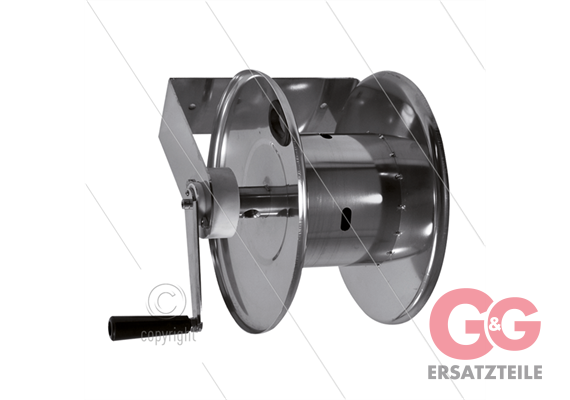 Schlauchaufroller manuell VA - 20m - 1/2" Schlauch - 2 x 1/2