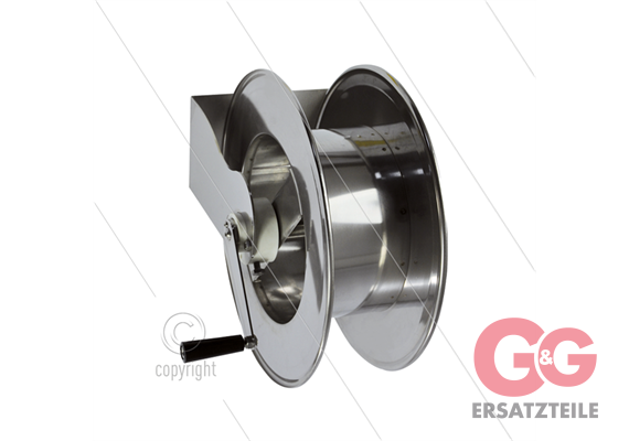 Schlauchaufroller manuell VA - 25m - 1/2" Schlauch - 2 x 1/2