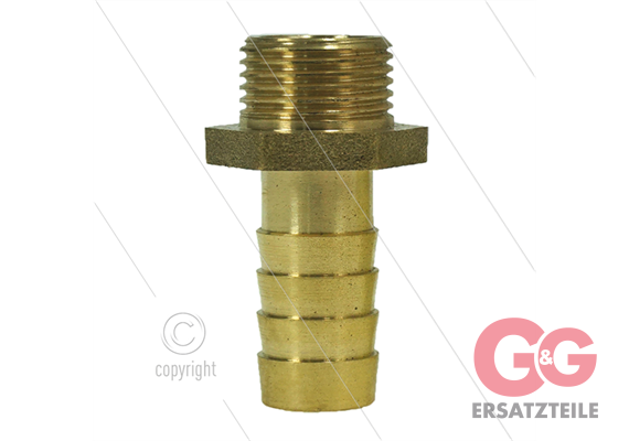 Schlauchtülle - Messing - Ø10mm - 1/2" AG