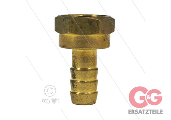 Schlauchtülle - Messing - Ø10mm - 3/8" IG