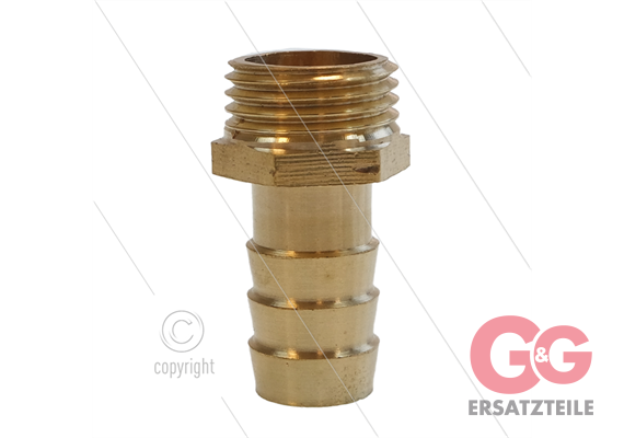 Schlauchtülle - Messing - Ø16mm - 1/2" AG