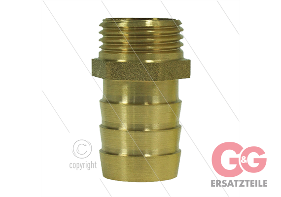 Schlauchtülle - Messing - Ø20mm - 1/2" AG