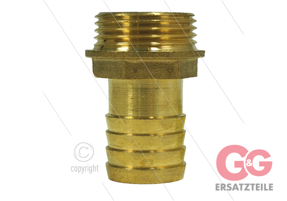 Schlauchtülle - Messing - Ø25mm - 1" AG