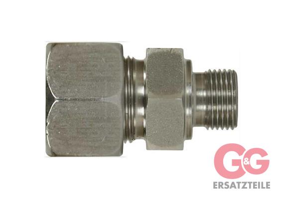 SCREW CONNECTOR 1/2"M-PIPE 12MM + NUT