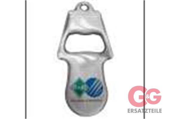 Shopping trolley chip with flat opener