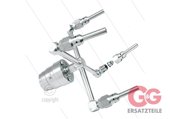 Spider Reinigungskopf - mit 4 Weitsprühdüsen - ohne EG-Düse