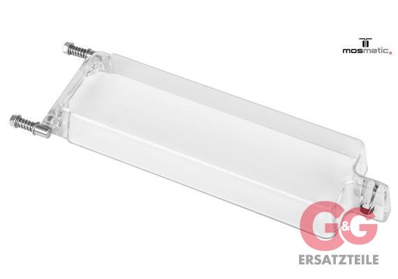 Splash-quard-65 w/rubber stoppers, PC, flexible ss-mounting-brackets 1-fach 1xGummistopfen