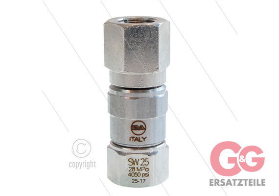 SW25 - Drehgelenk - Edelstahl / Messing - 250 Bar - 40 l/min