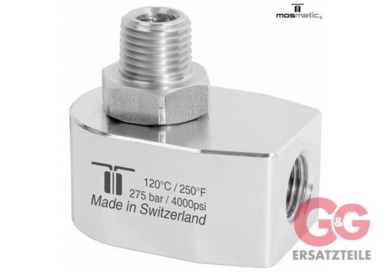 Swivel-90° stainless WDE-09 G3/8"F R3/8"M H=24 ø17