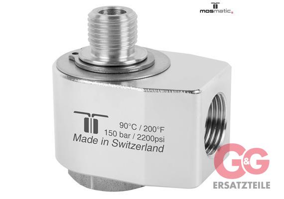 Swivel-90°, stainless WDG-07 G3/8"F G1/4"M H=26 ø18