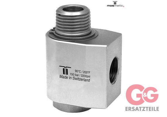 Swivel-90°, stainless WDG-13 G3/8"F G1/2"kM H=40 ø22