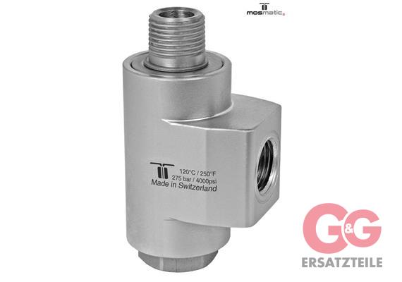 Swivel-90° with ball bearings + protection ring, ss WDBS-10 G3/8"F G3/8"kM H=56 ø17