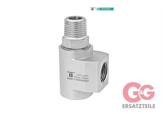 Swivel-90° with ball bearings + protection ring, ss WDCS-12 G1/2"F G1/2"F H=56 ø17