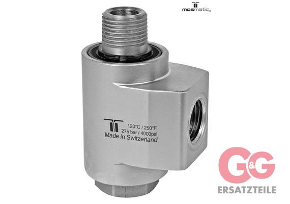 Swivel-90° with ball bearings, stainless WDBL-10 G3/8"F G3/8"kM H=46 ø17