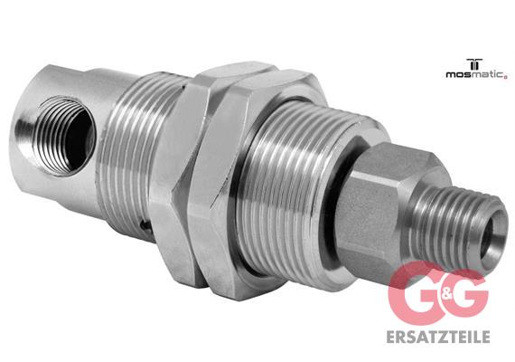 Swivel-90° with bulkhead fitting, Carbide/ss DYG-06-90° G1/4"F G1/4"M