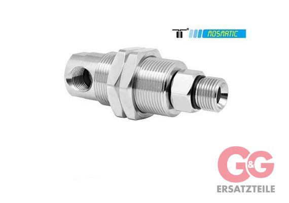 Swivel-90° with bulkhead fitting, ceramic/stainless DXG-06-90° G1/4"F G3/8"F