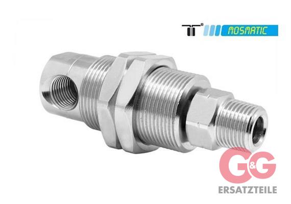 Swivel-90° with bulkhead fitting, ceramic/stainless steel DXGI-06-90° G1/4"F G1/4"F