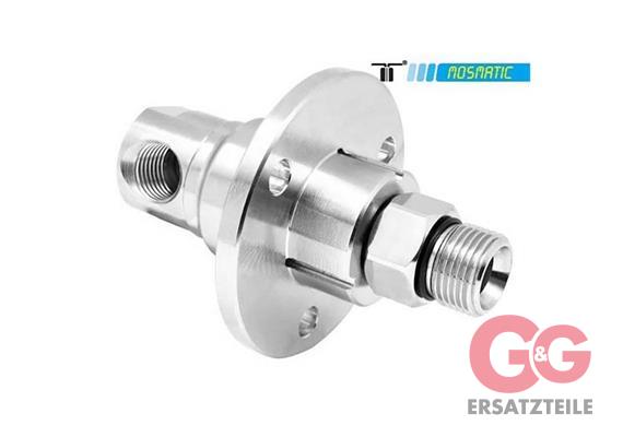 Swivel-90° with flange, Carbide/ss DYF-06-90° G1/4"F G3/8"M