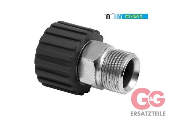 Swivel-coupling stainless/plastic-red DKS-06 M22x1,5-F M22x1,5-M