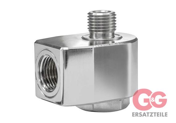 SWIVEL ELBOW 90° 3/8F NPT : 1/4 M BSP